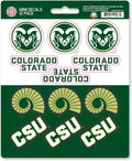 Colorado State University Rams 12-Piece Mini Decal Sticker Set, 5x6 Inch Sheet, Gift for football fans for any hard surfaces around home, automotive, personal items by Fielders Choice