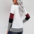 Colorblock Waffle Knit Striped Panel Tee by DailySale
