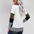 Colorblock Waffle Knit Striped Panel Tee by DailySale