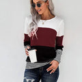 Colorblock Waffle Knit Striped Panel Tee by DailySale