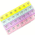 Colorful 28-Compartment Pill Organizer - Portable, Large Capacity Health Care Box by DailySale
