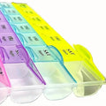 Colorful 28-Compartment Pill Organizer - Portable, Large Capacity Health Care Box by DailySale