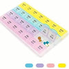 Colorful 28-Compartment Pill Organizer - Portable, Large Capacity Health Care Box