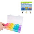 Colorful 3-Times Weekly Pills Vitamins Organizer With Large Compartments And Detachable Trays by DailySale