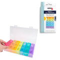 Colorful 3-Times Weekly Pills Vitamins Organizer With Large Compartments And Detachable Trays by DailySale