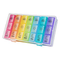 Colorful 3-Times Weekly Pills Vitamins Organizer With Large Compartments And Detachable Trays by DailySale