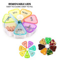 Colorful 7 Day Pills And Vitamins Organizer With Large Compartments by DailySale