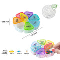 Colorful 7 Day Pills And Vitamins Organizer With Large Compartments by DailySale