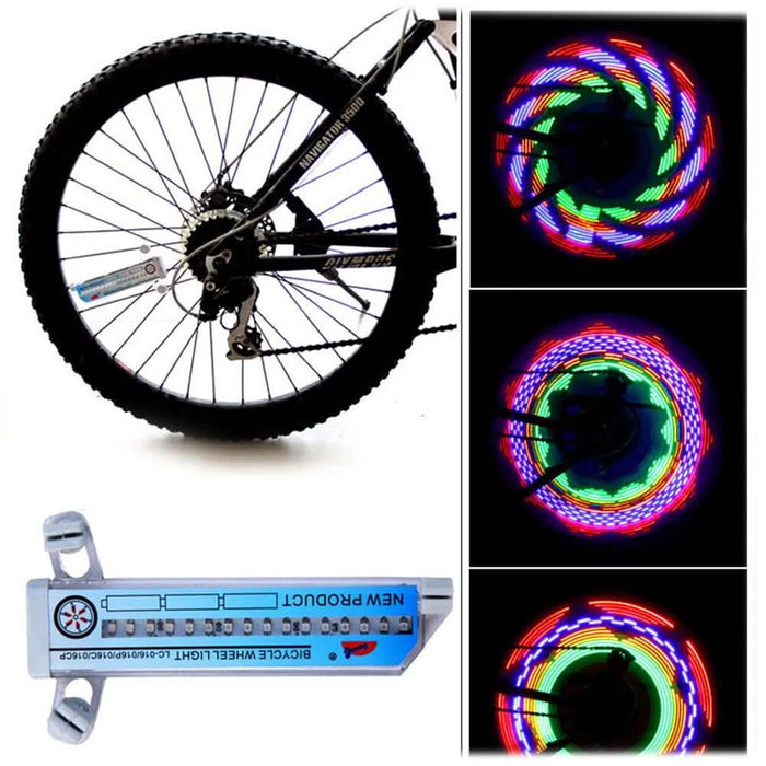 Colorful Rainbow 32 LED Wheel Signal Lights for Cycling Bikes Bicycles Outdoor by DailySale