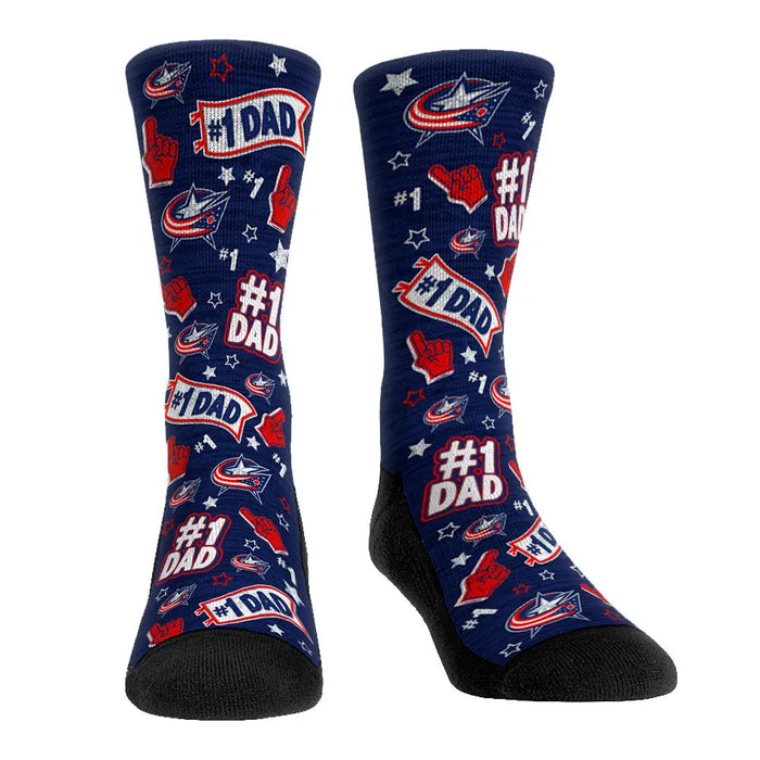 Columbus Blue Jackets - #1 Dad by Rock 'Em Socks