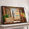 Come Walk With Me Jesus Faith Sign by Tailored Canvases
