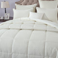 DaDa Bedding Dreamy Soft Velvet Ivory White Plush Velour Tufted Quilted Comforter Set (JHW861) by DaDalogy Bedding Collection