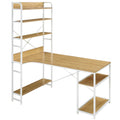Computer Desk with 4 Tier Storage Shelves Large L-Shaped by DailySale