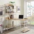 Computer Desk with 4 Tier Storage Shelves Large L-Shaped by DailySale