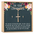 Confirmation Cross Earring and Necklace Set Jewelry Set by Dear Ava