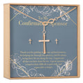 Confirmation Sponsor Cross earring and Necklace Set Jewelry Set by Dear Ava