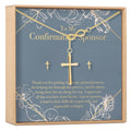 Confirmation Sponsor Cross earring and Necklace Set Jewelry Set by Dear Ava