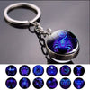 Constellation Double Side Cabochon Glass Ball Keychain