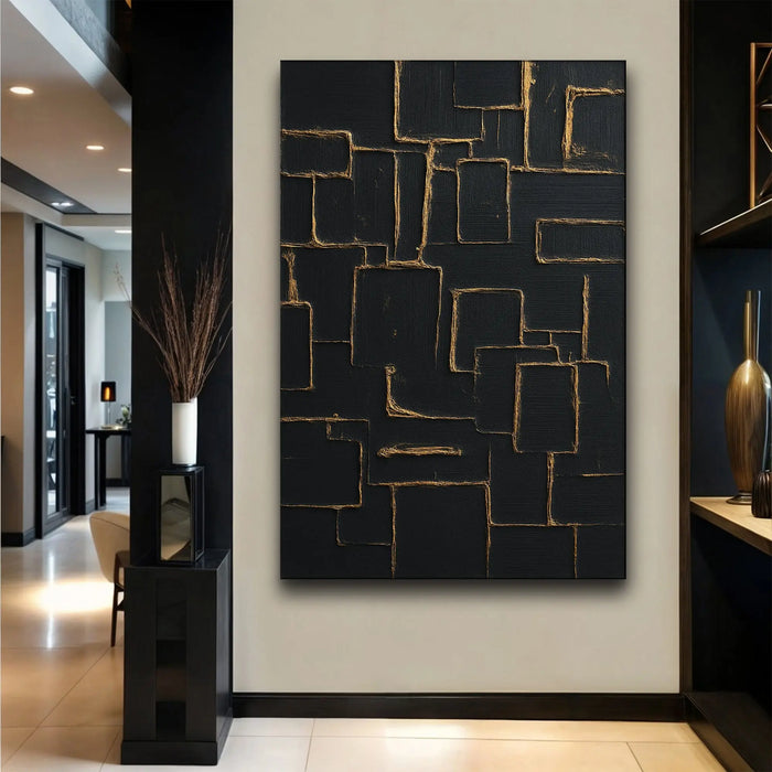Contemporary Black and Gold Wall Art by Tailored Canvases