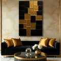 Contemporary Black and Gold Wall Art II by Tailored Canvases