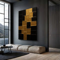 Contemporary Black and Gold Wall Art II by Tailored Canvases