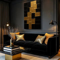 Contemporary Black and Gold Wall Art II by Tailored Canvases