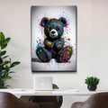 Cool Pop Teddy Wall Art by Tailored Canvases