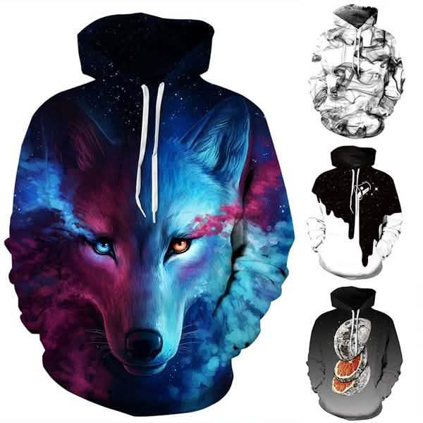 Cool Print Autumn Winter Hoodie by DailySale