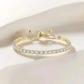 Copper Base with Plated Finish Synthetic Cubic Zirconia Inlay Adjustable Tennis Bracelet for Women by DailySale