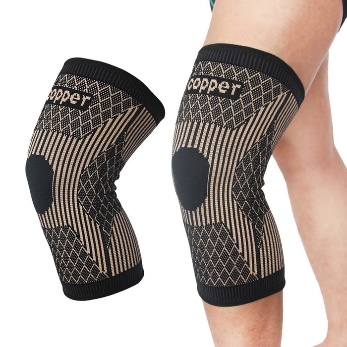 Copper Breathable Recovery Knee Support Brace Sleeve by DailySale
