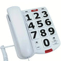 Corded Landline Telephone with Big Buttons for Seniors Home Phone by DailySale