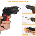 Cordless Electric Screwdriver Set with LED Work Light USB Rechargeable by DailySale