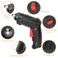 Cordless Electric Screwdriver Set with LED Work Light USB Rechargeable by DailySale