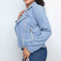 Corduroy Zipper Moto Jacket by DailySale