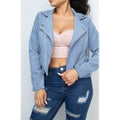 Corduroy Zipper Moto Jacket by DailySale