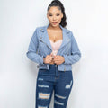 Corduroy Zipper Moto Jacket by DailySale