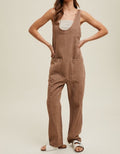 Cotton Denim Overall - Mocha by Boutique 23