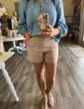 Cotton Denim Shorts - Twig by Boutique 23