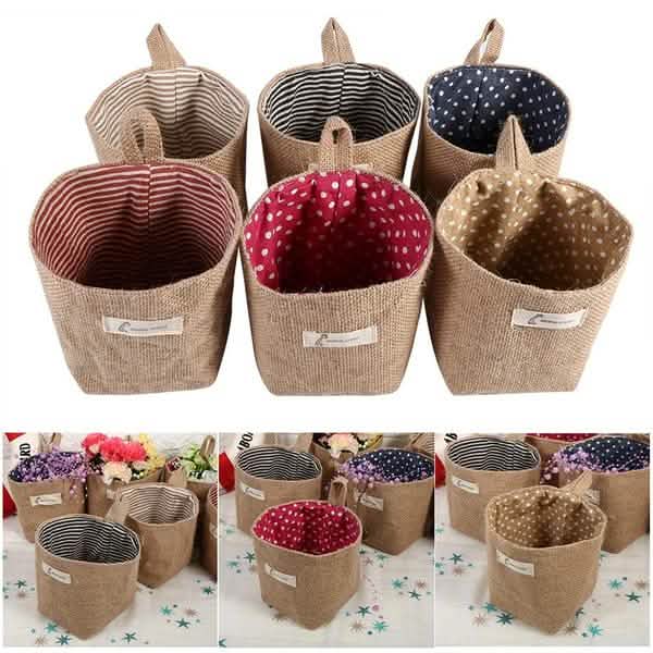 Cotton Linen Hanging Bag Home Gadget Storage Organizer by DailySale