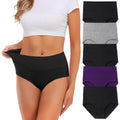 5-Pack: Cotton Mid Waist No Muffin Top Full Coverage Brief Ladies Underwear by DailySale