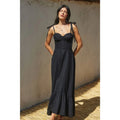 Cotton Poplin Ruched Detail Maxi Dress by Boutique 23