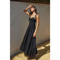 Cotton Poplin Ruched Detail Maxi Dress by Boutique 23