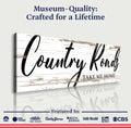 Country Roads Take Me Home Sign II by Tailored Canvases