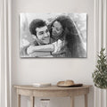 Couple Charcoal Portrait Sign by Tailored Canvases