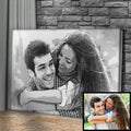 Couple Charcoal Portrait Sign by Tailored Canvases