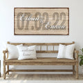 Couple Wedding Date Sign by Tailored Canvases