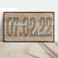 Couple Wedding Date Sign by Tailored Canvases
