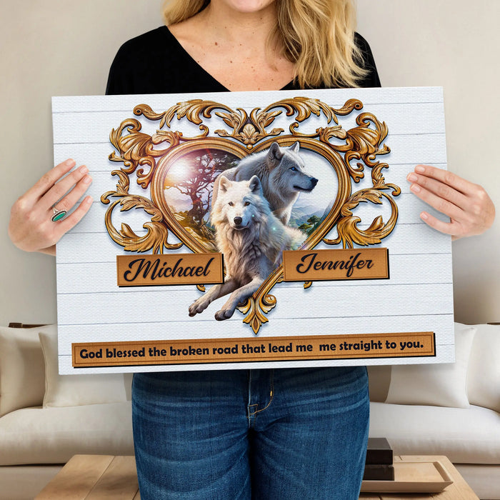 Couple Wolves Sign VI by Tailored Canvases
