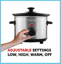 Courant 1.5 Quart Slow Cooker, Stainless Steel by DailySale