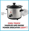 Courant 1.5 Quart Slow Cooker, Stainless Steel by DailySale